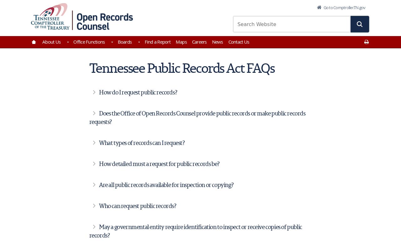 Tennessee public-records access guidance for Sumner County warrant records