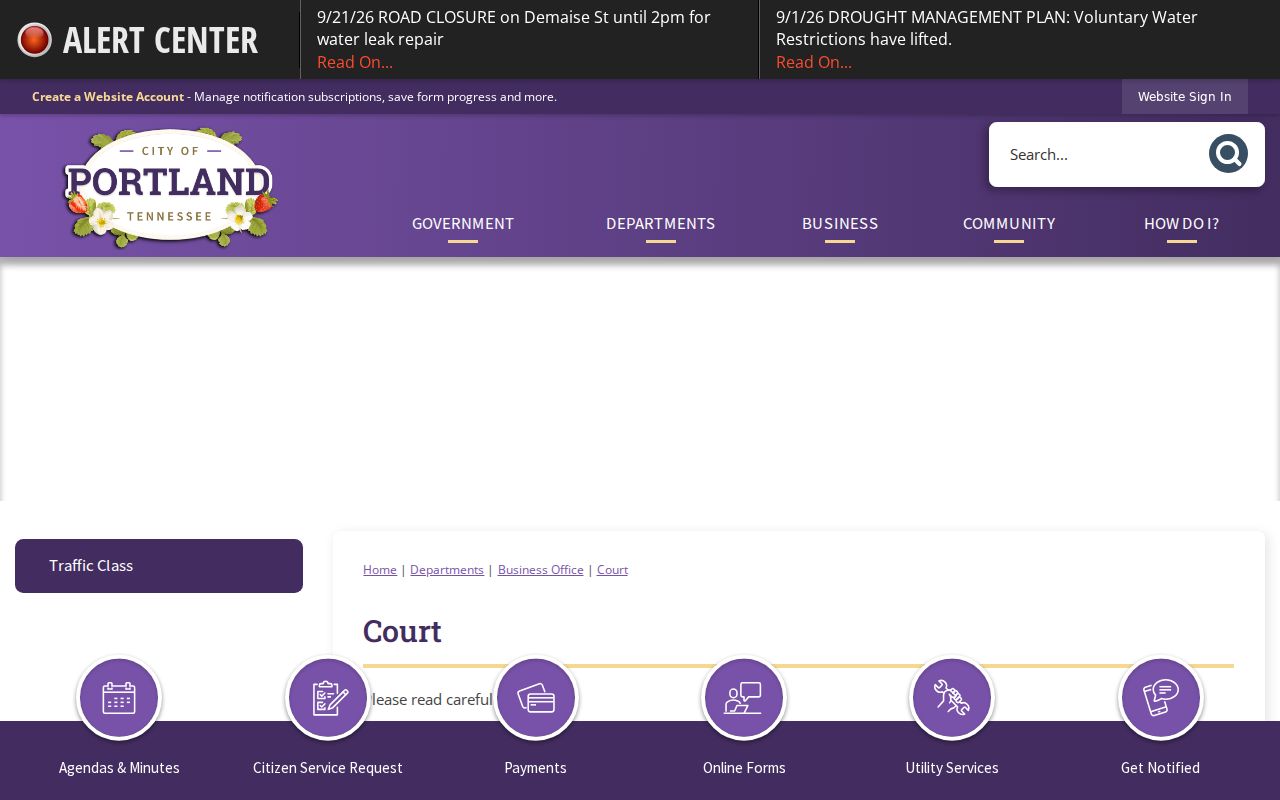 Portland warrant records municipal court payment and clerk information